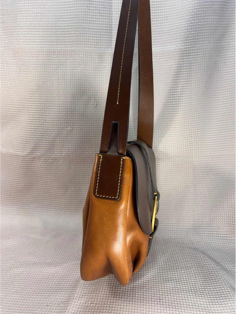 Dooney & Bourke Derby Florentine Large Flap shoulder bag two-tone brown leather